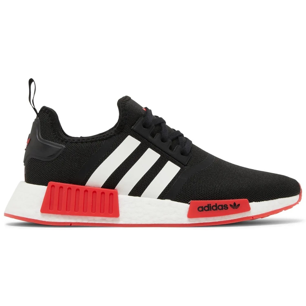 Mens Size 9- adidas NMD_R1 Black/Cloud White/Vivid Red GW1620 Running Shoes NEW